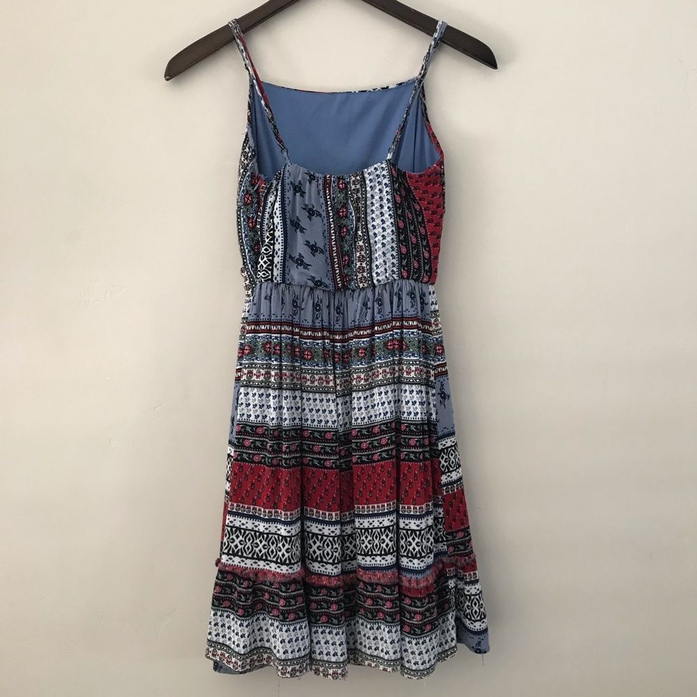 Everleigh Patchwork Patterned Dress Small - image 4